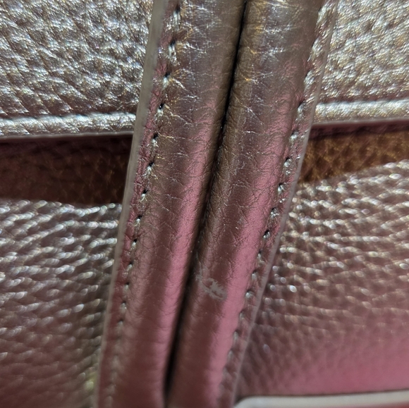 Chantecaille Metallic Gold Loop Lock Wristlet - Picture 8 of 10